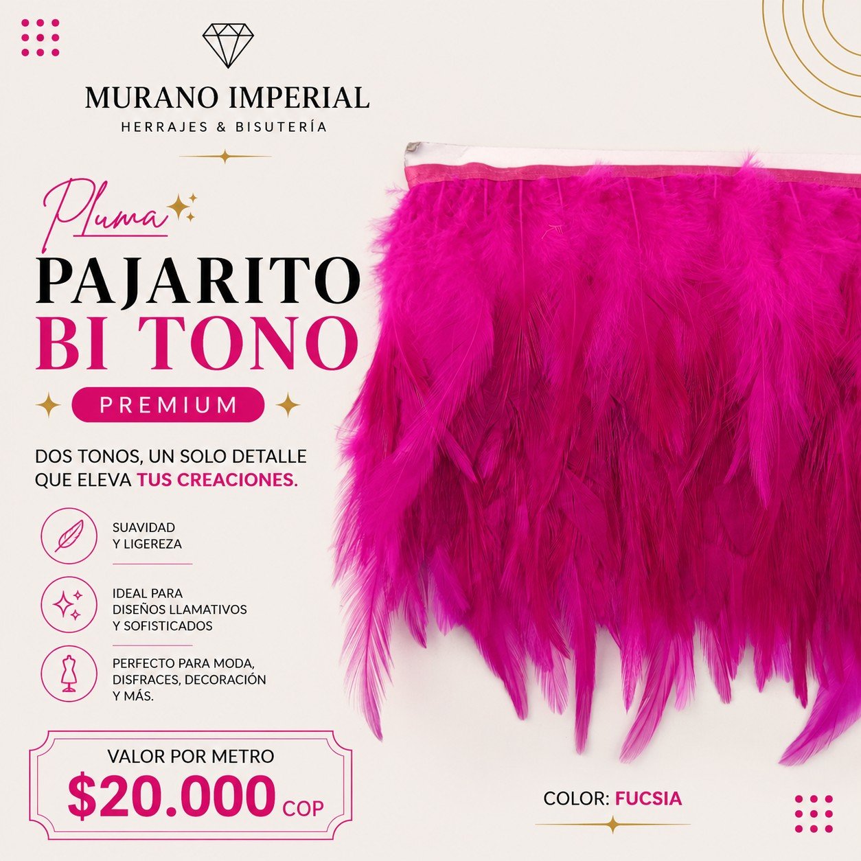 Pajarito Bi Tono Fucsia
