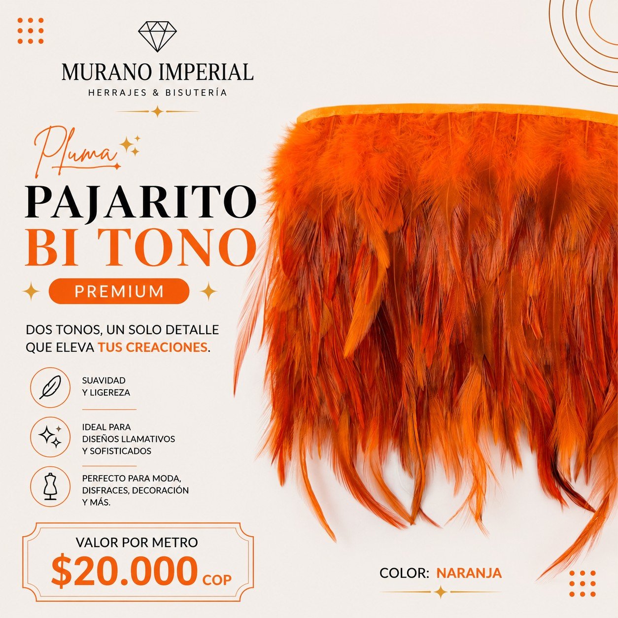 Pajarito Bi Tono Naranja
