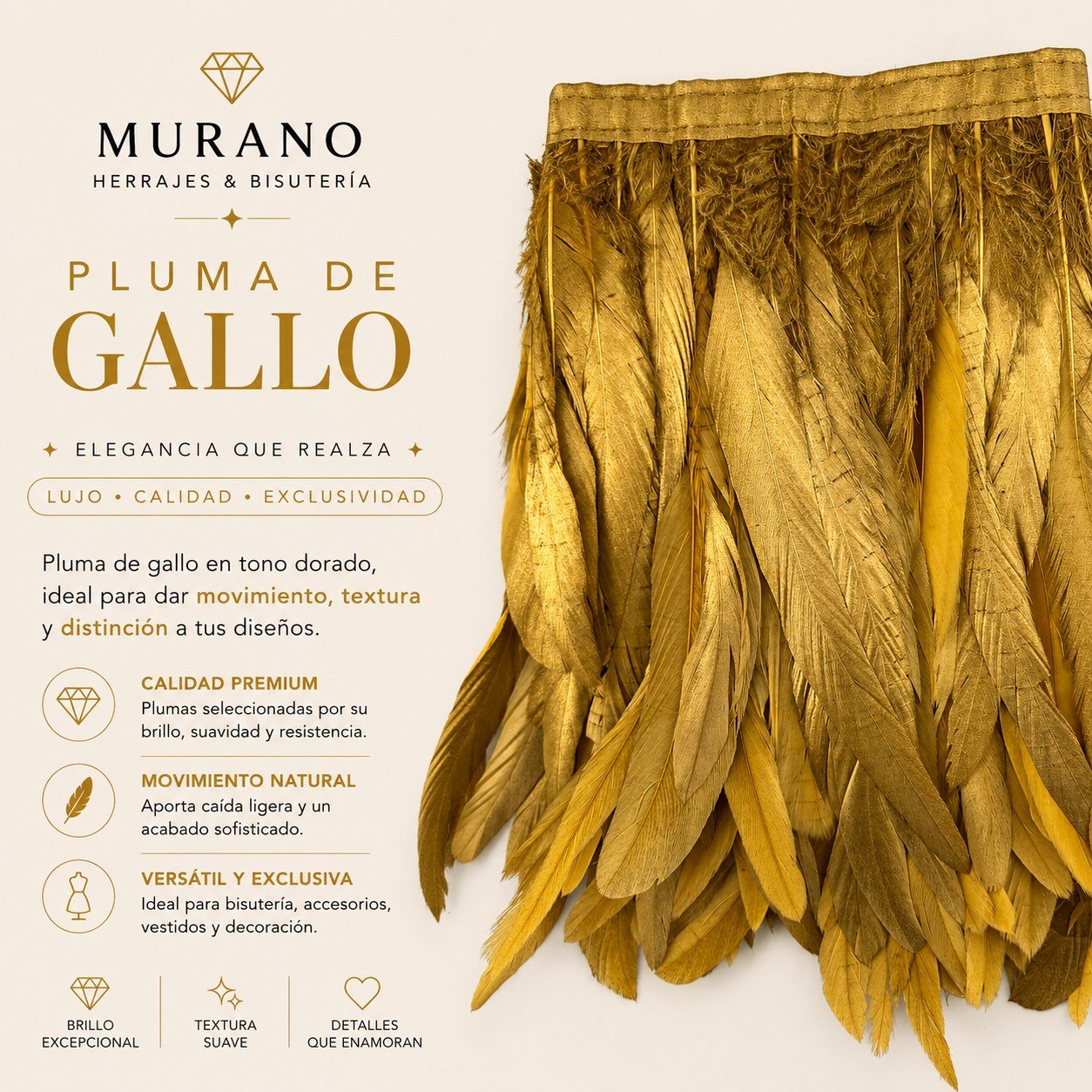 Pluma de Gallo Dorado